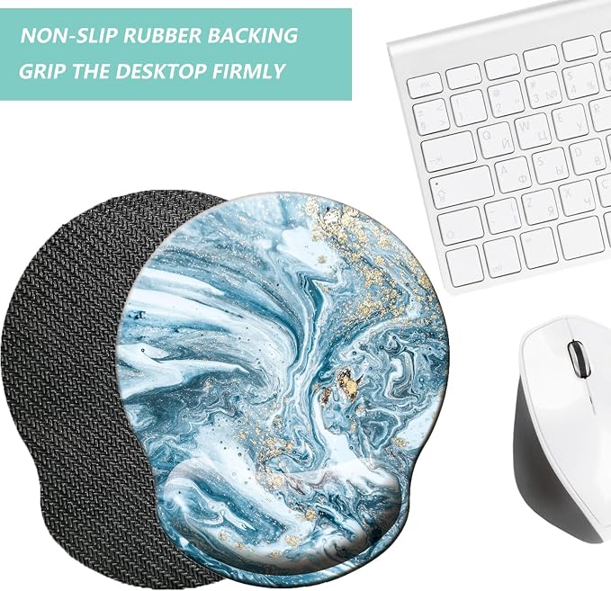 Mouse Pad with Wrist Support, Ergonomic Mouse Pad with Memory Foam Wrist Rest - Image 4