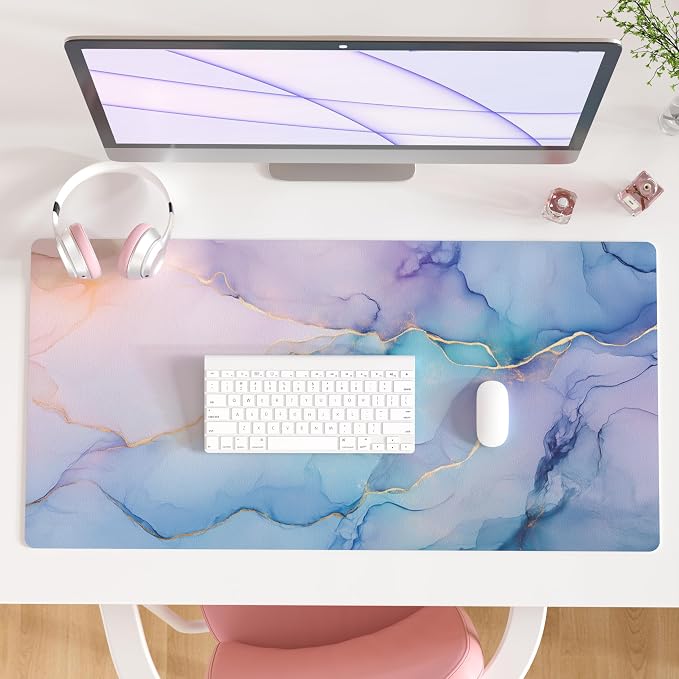 QIYI Large Mouse Pad, PU Leather Desk Mat by QIYI