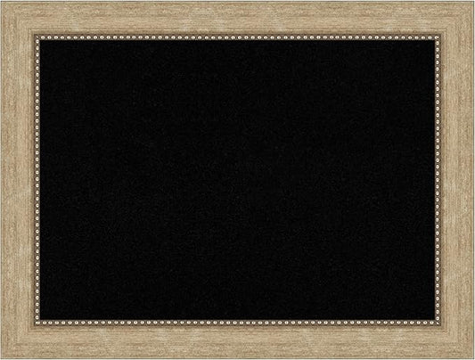 Amanti Art Black Cork Board for Wall, 25x33 Vision Board with Champagne Frame, Medium Corkboard Office Decor for Home Organization, Casual Corkboard Pinboard to display items for home organization-DeskLoop Office