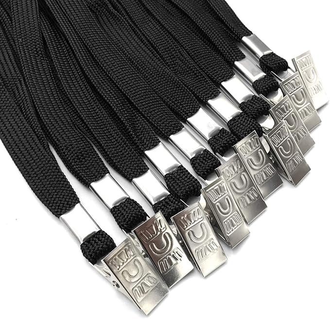 Beebel Black Lanyards 50Pack Breakaway Lanyard Comfortable Neck Straps Premium - Image 2