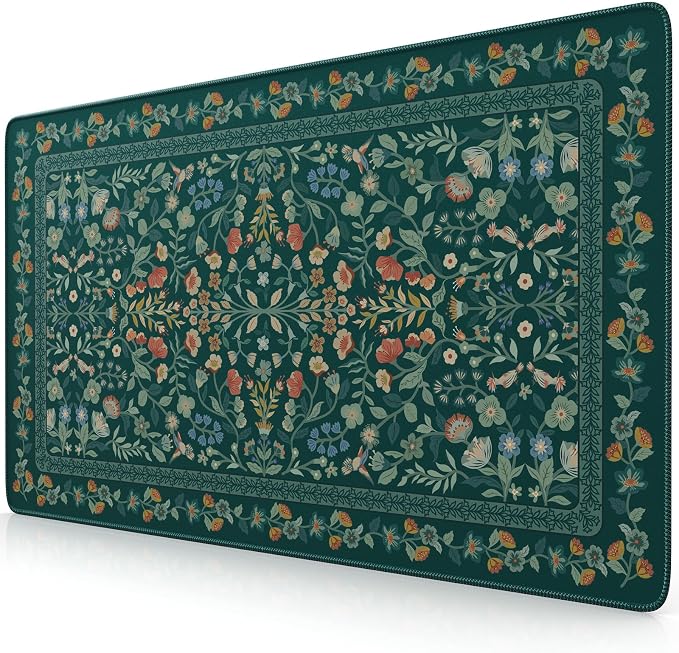iCasso Green Aesthetic Flower Mouse pad by iCasso