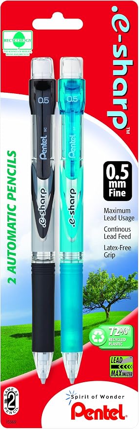 Pentel.E-Sharp Automatic Pencil, 2 Pack by PentelofAmerica