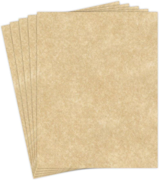 Aged Stationery Parchment Recycled Paper | 65Lb Cover Cardstock | 8.5” x 11” Inches | 50 Sheets Per Pack-DeskLoop Office