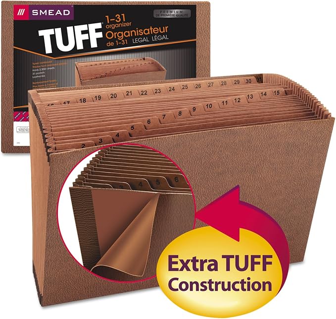 Smead TUFF Expanding File, 31 Pockets, Legal Size - Image 2