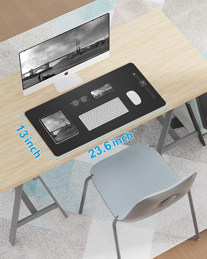 Non-Slip Desk Pad, Mouse Pad, Waterproof PU Leather Desk Protector, Ultra Thin - Image 7