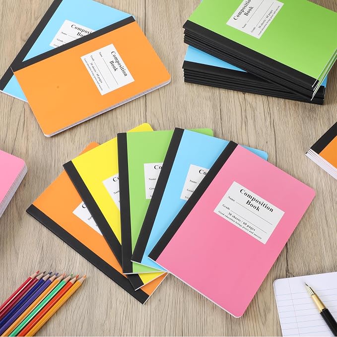 Composition Notebooks Bulk Wide Ruled Lined, 8.5 x 5.5 Inch, 30 Sheets/60 Pages - Image 5