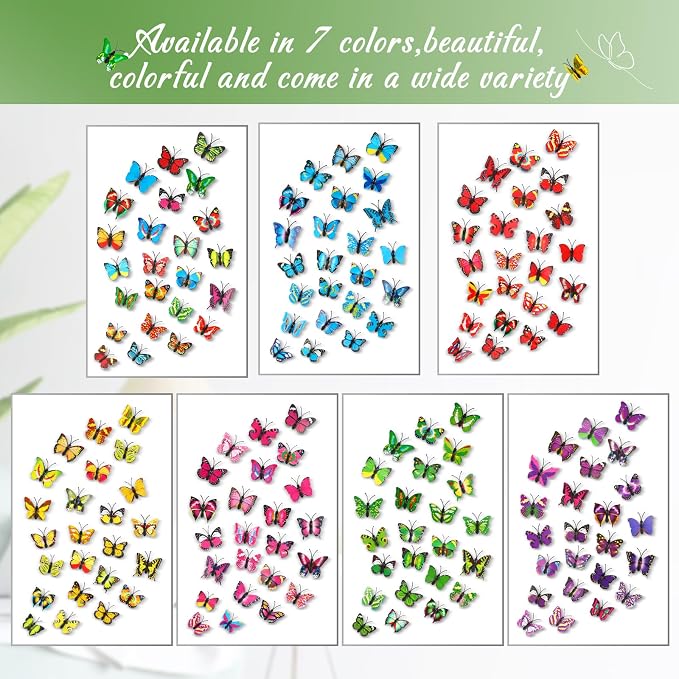 50Packs Butterfly Thumb Tacks Decorative Push Pins Cute Thumb Tacks Red Pushpins - Image 2