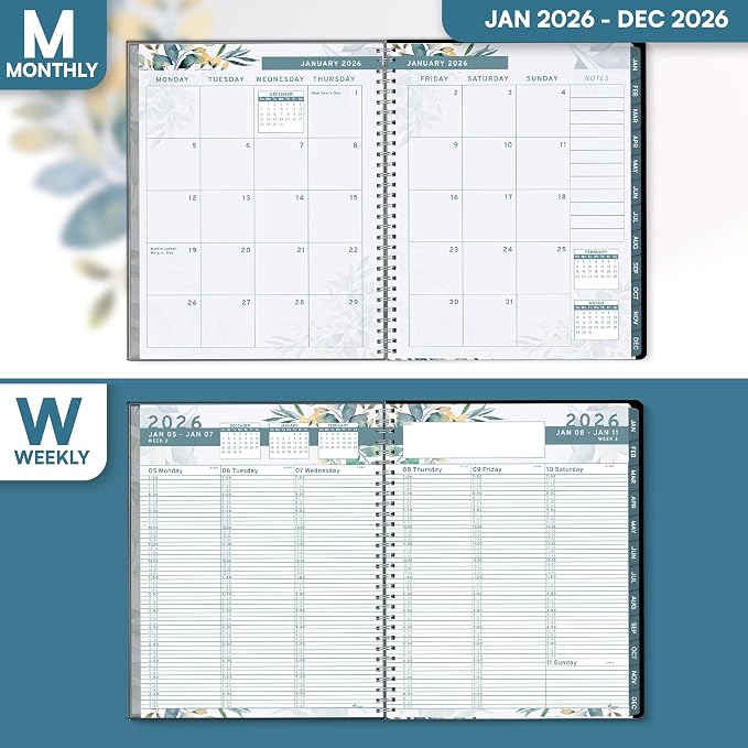 Ensight 2026 Appointment Book and Planner 8.5" x 11" Large Hourly Weekly Daily - Image 4