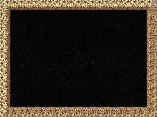 Amanti Art Black Cork Board for Wall, 23x31 Vision Board with Gold Wood Frame, Medium Corkboard Office Decor for Home Organization, Traditional Corkboard Pinboard to display items for home-DeskLoop Office