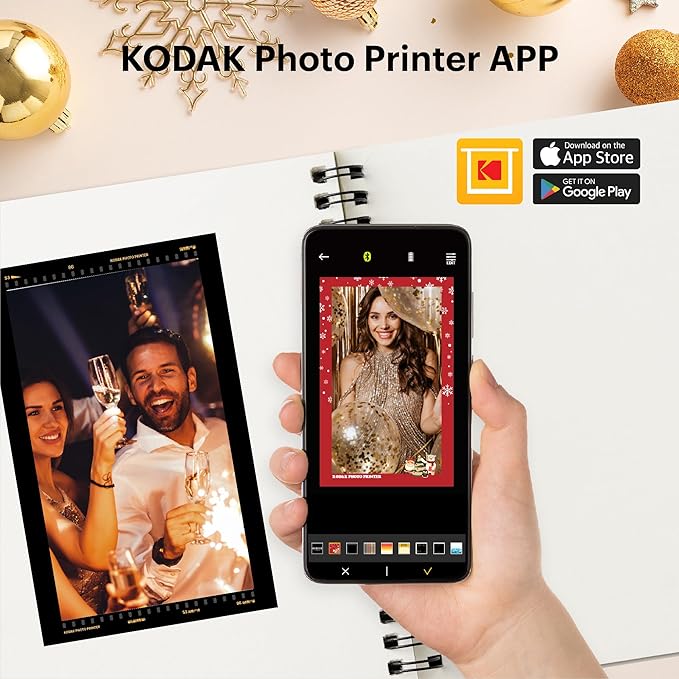 KODAK Dock Plus 4PASS Instant Photo Printer (4x6 inches) + 10 Sheets-DeskLoop Office