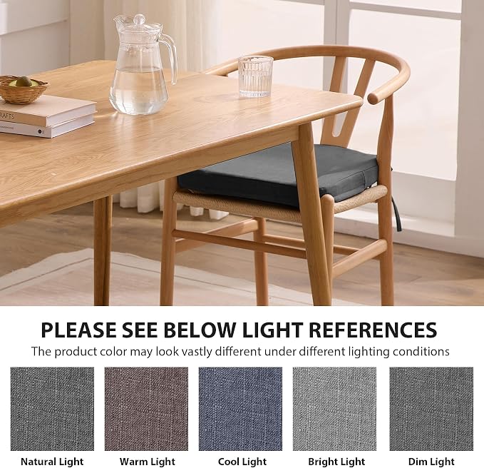 Ruqmuis Chair Cushions for Dining Chairs, D-Shaped Chair Pads - Image 6