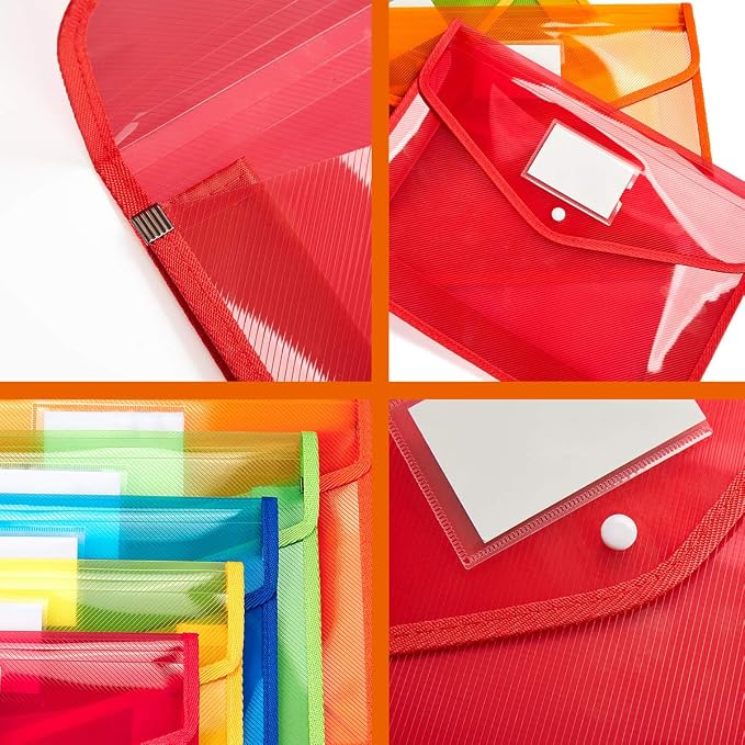 Plastic File Folder Poly Envelope Expanding File Wallet Document Folder - Image 4