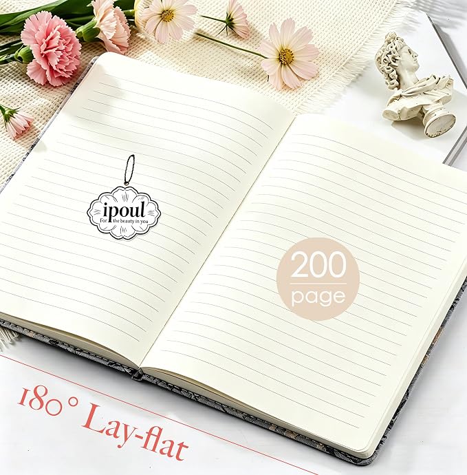 ipoul Beautiful Journal for Women, Daisy Flower, Lined Pages, Personal Notebook - Image 5