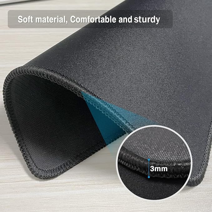 Zhithink 17 Pcs Computer Mouse Pad, Non-Slip Rubber Base and Textured Stitched - Image 3