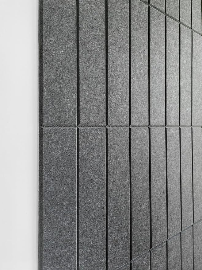 Large Cork Board Alternative - 24-Pack Felt Wall Tiles with Safe Removable Adhesive Tabs, Cork Wall Tiles Bulletin Board Home Office Essentials - Gray Black-DeskLoop Office