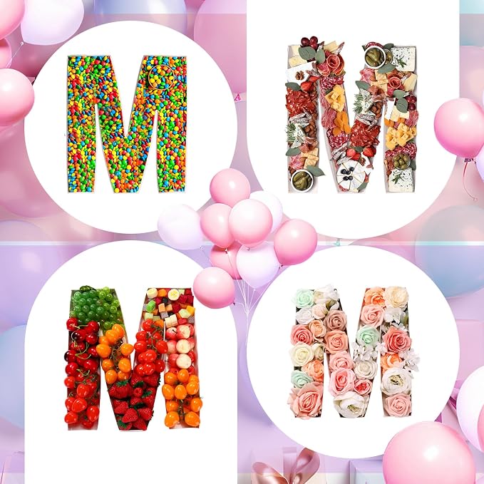 Mifoci 13.7inch Cardboard Letter Boxes Charcuterie Letters Board Fillable - Image 5