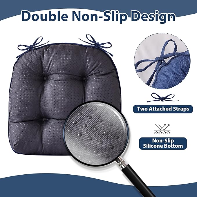 IASEAHK Chair Cushions for Dining Chairs, Seat Cushions for Kitchen Chairs - Image 4