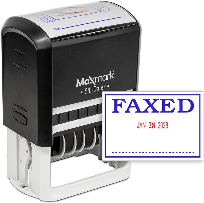 MaxMark Large Self-Inking Rubber Date Office Stamp by Maxmark
