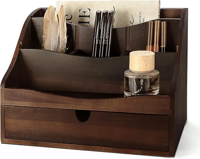 Rebee Vision Acacia Wood Mail Organizer by REBEEVISION