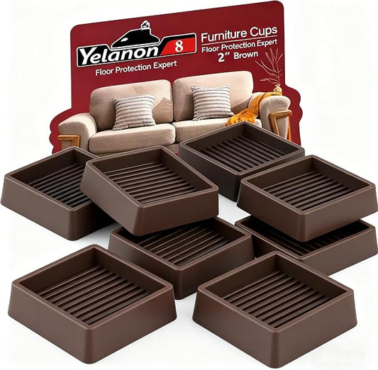 Yelanon Furniture Coasters, Rubber Furniture Feet, Anti Slide Floor Protector by Yelanon