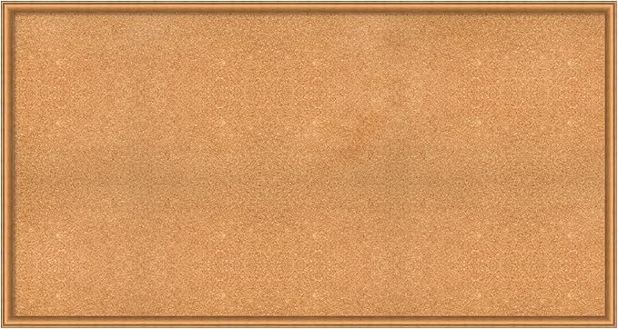 Amanti Art Natural Cork Board for Wall, 32x60 Vision Board with Bronze Frame, Oversize Corkboard Office Decor for Home Organization, Casual Corkboard Pinboard to Display Items for Home Organization-DeskLoop Office