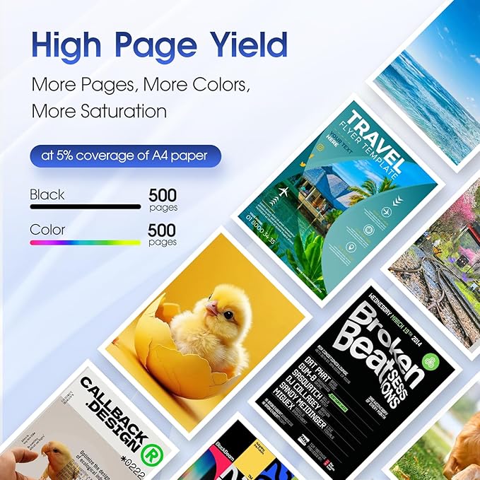 LC401XL Ink Cartridges Replacement for Brother LC401 LC401XL Ink Cartridges for Brother Printer MFC-J1010DW MFC-J1012DW MFC-J1170DW Black Cyan Magenta Yellow (4 Pack)-DeskLoop Office