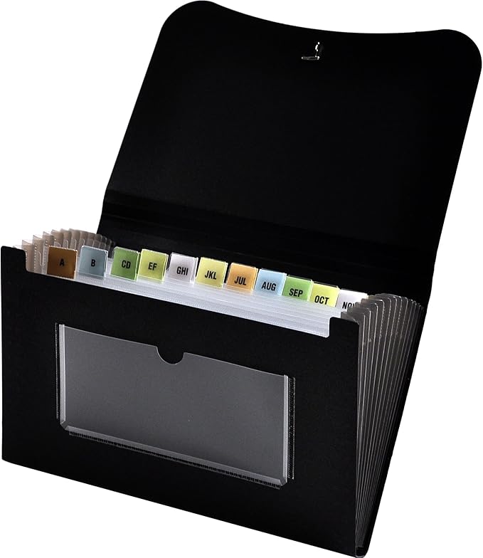 Lion 13-Pocket Small Ex panding File, 5-3/4 x 8-1/2 Inches, 1 File by LION
