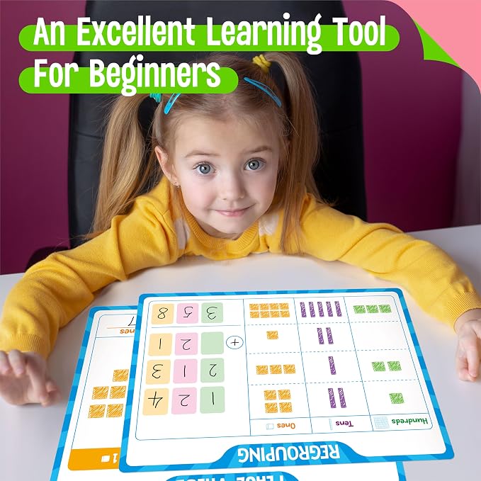 8 Packs Place Value Whiteboards, Double-Sided Dry-Erase Cards, Writable and - Image 5