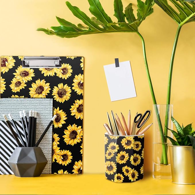 Pen Holder, Pencil Holder for Desk Floral Pattern Pencil Cup for Girls Kids - Image 5