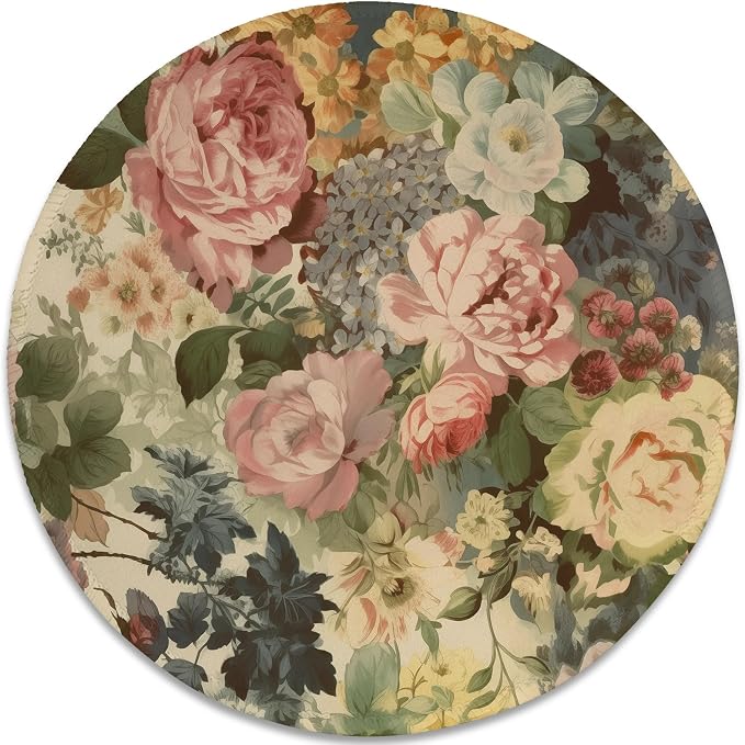 Elegant Watercolor Floral Mouse Pad by Eiszuso