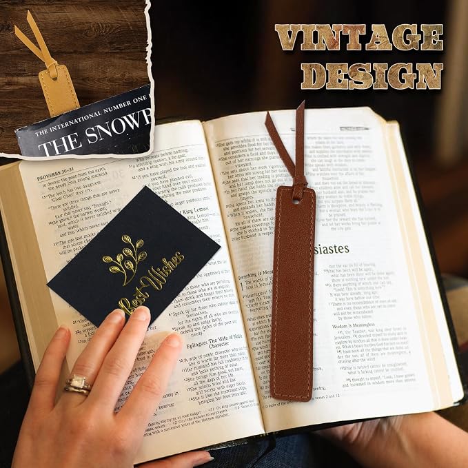 MIXVOVA 6 Pcs Leather Bookmark - Image 6