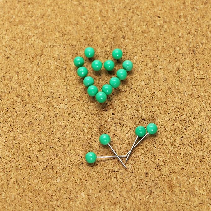Tupalizy 1/8 Inch Small Round Ball Head Decorative Push Pins Map Thumb Tacks - Image 2