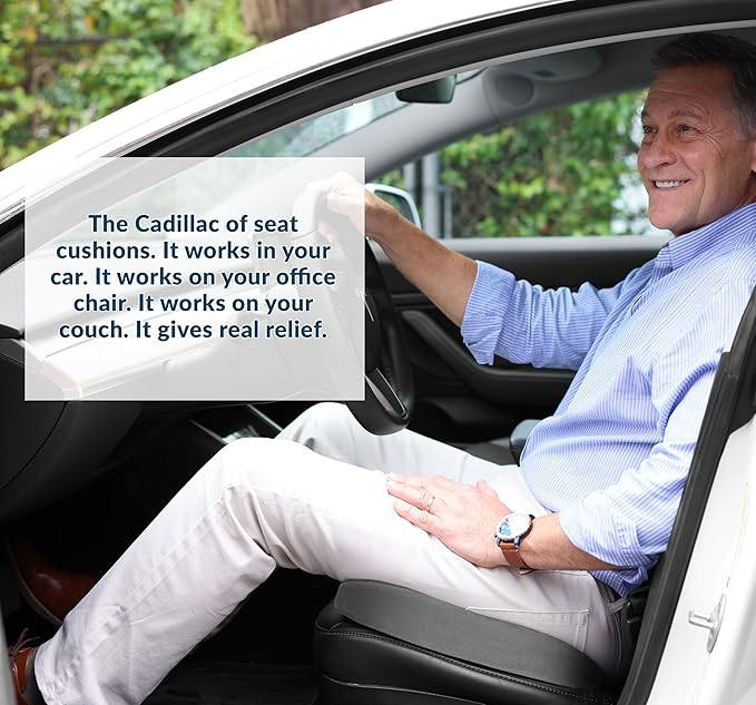 ComfiLife Premium Gel & Memory Foam Seat Cushion – Doctor Recommended Office Chair Cushion, Car Seat Cushion – Chair Cushions for Back & Sciatica Pain Relief – Seat Cushions for Office Desk (Charcoal)-DeskLoop Office