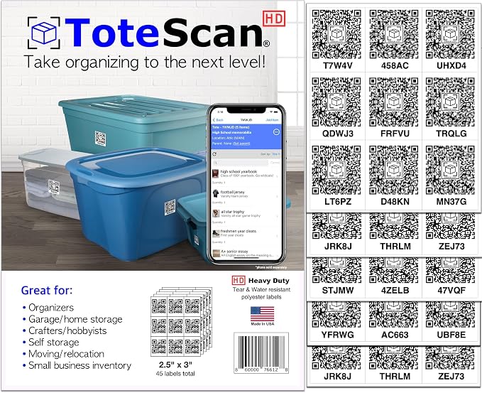 ToteScan HD Intelligent QR Labels by ToteScan