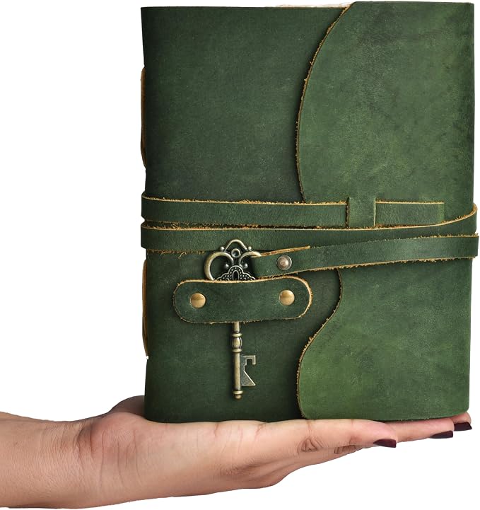 LEATHER VILLAGE Vintage Leather Journal – 200 Handmade Vintage Deckle Edge - Image 3