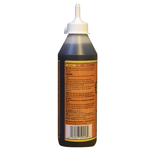 Gorilla Original Gorilla Glue, Brown, Waterproof Polyurethane Glue, 18 Ounce (Pack of 1) - Expands Into Materials, All Purpose-DeskLoop Office