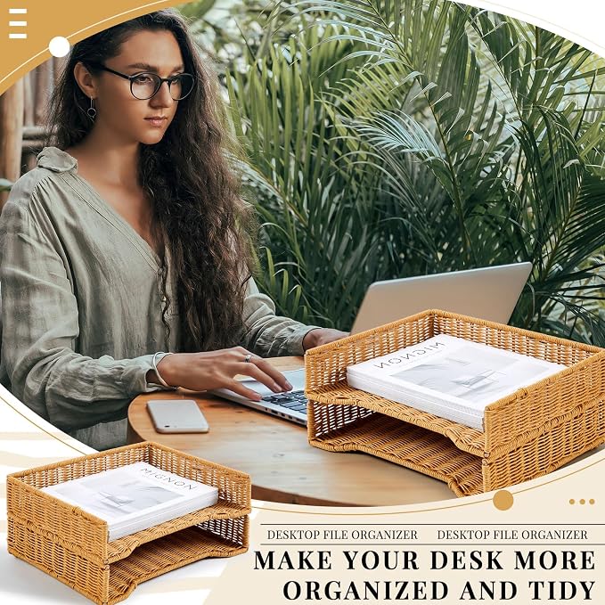 Yeaqee 2 Pcs Paper Tray Organizer - Image 4