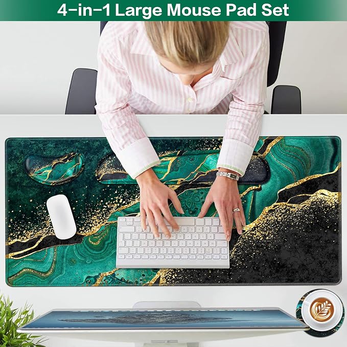 Mouse Pad Green, Desk Mat, Large Gaming Mouse Pad - Image 2