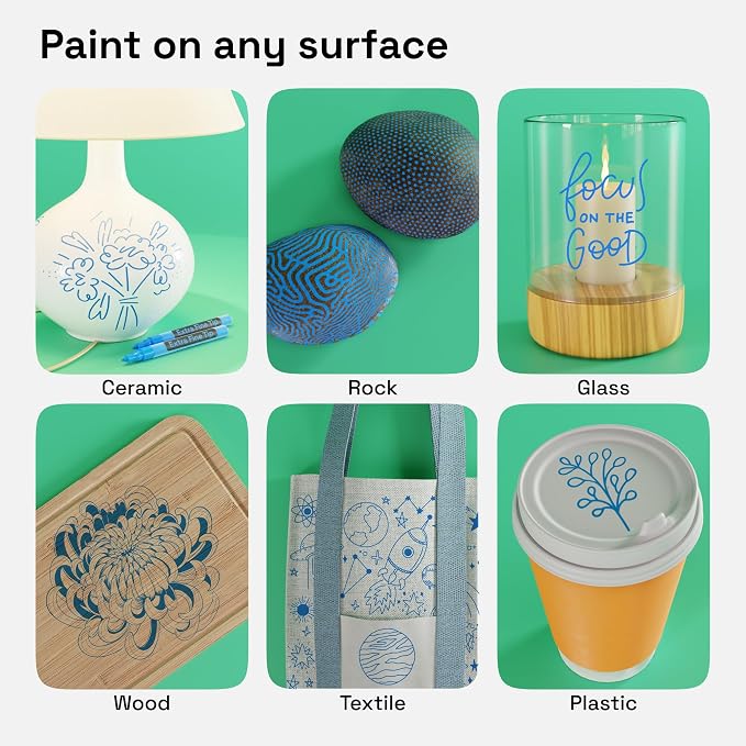 ARTISTRO 2 Blue Acrylic Paint Markers - Image 2
