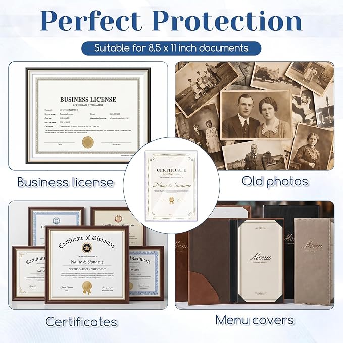 30 Pcs 8.5 x 11'' Document Toploader Sleeves, Rigid Print Protector | 25Mil - Image 5