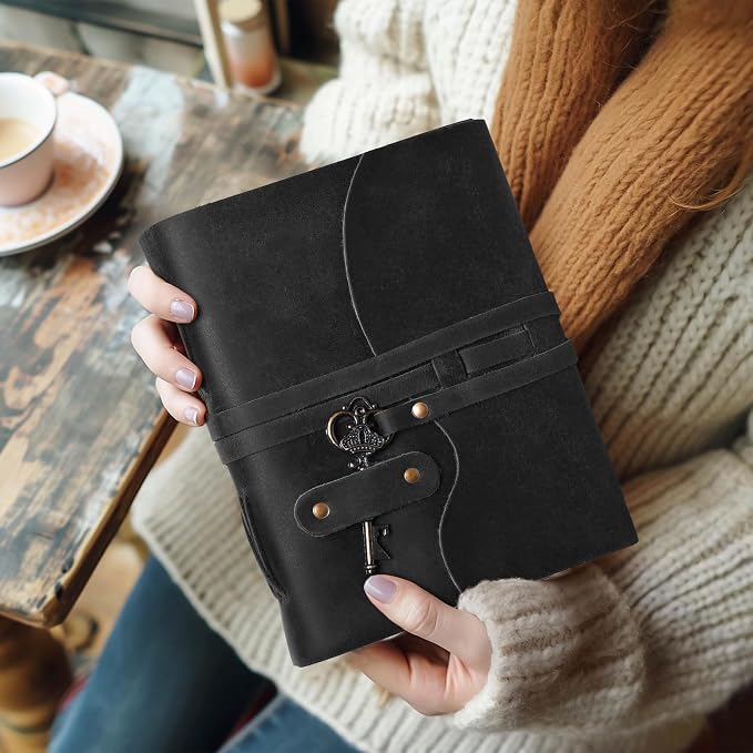 LEATHER VILLAGE Vintage Leather Journal – 200 Handmade Vintage Deckle Edge - Image 8