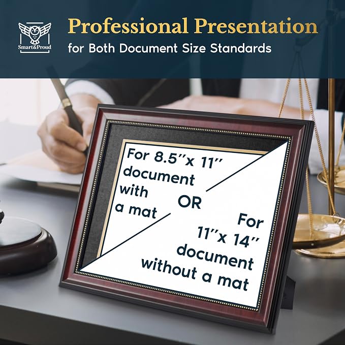 Wooden College Diploma Frame 8.5 x 11 - Image 4