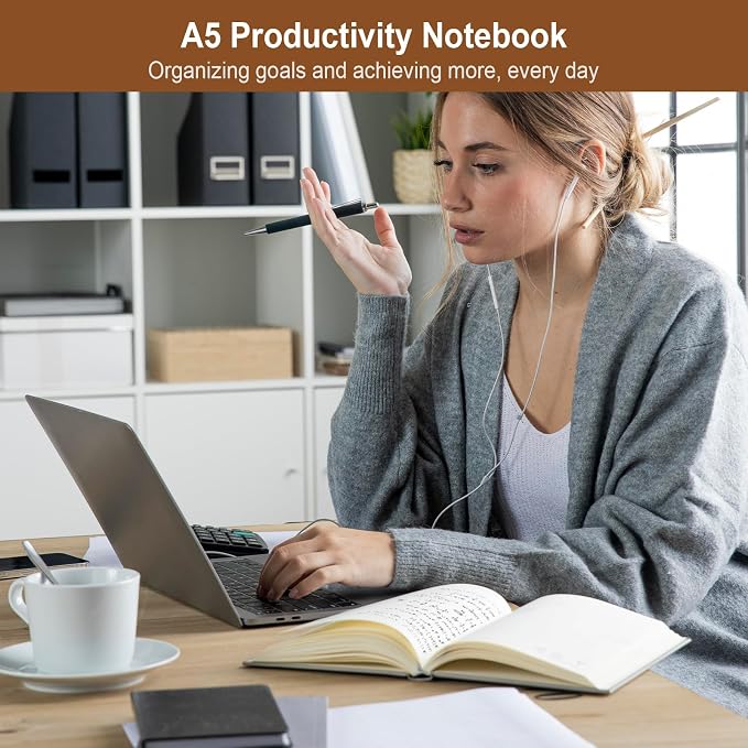 ViVin Lined Journal Notebooks, 3 Pack, 192 Pages, Medium 5.5 x 8.3 inch - Image 6