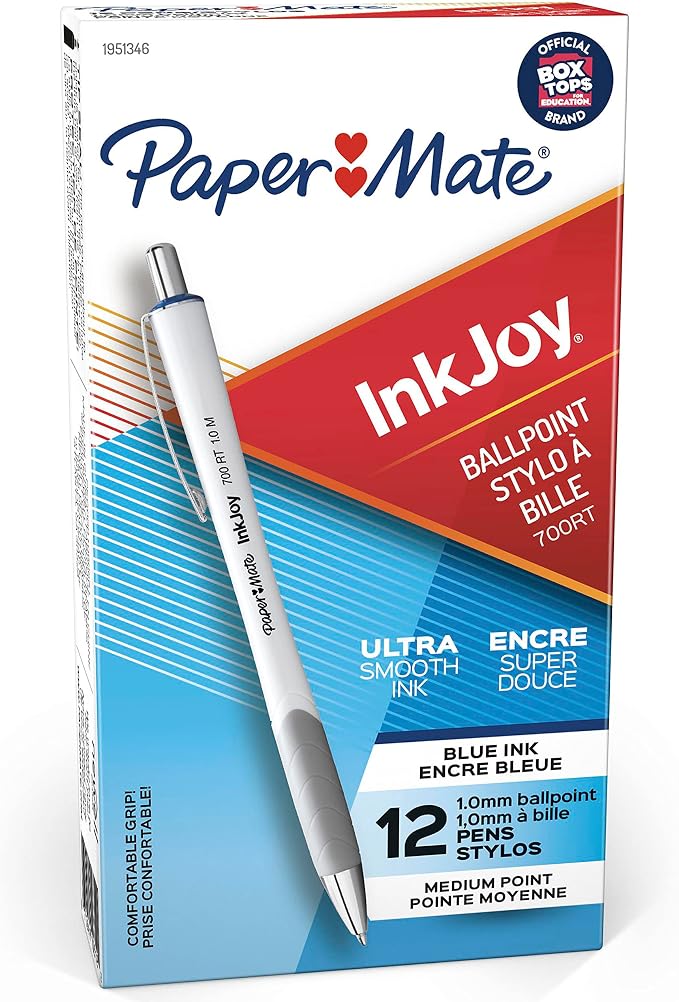 Paper Mate InkJoy 700RT Retractable Ballpoint Pens Medium Point White Barrel by Unknown