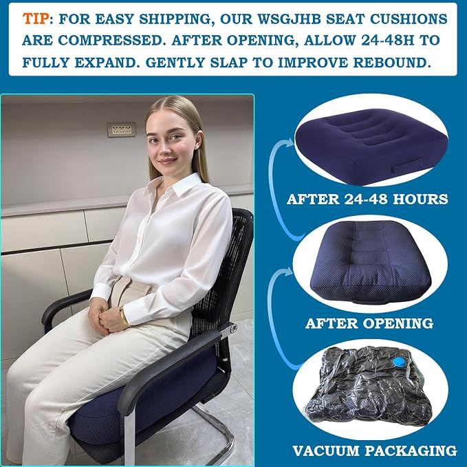 WSGJHB Large Seat Cushion, Extra Thick Booster Seat Cushions Long Sitting | - Image 6