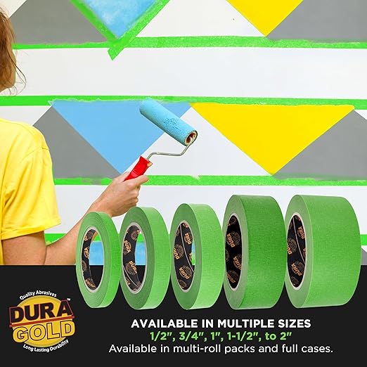 Dura-Gold Green Automotive Masking Tape 3/4 Inch, Case of 48 Rolls - Image 7