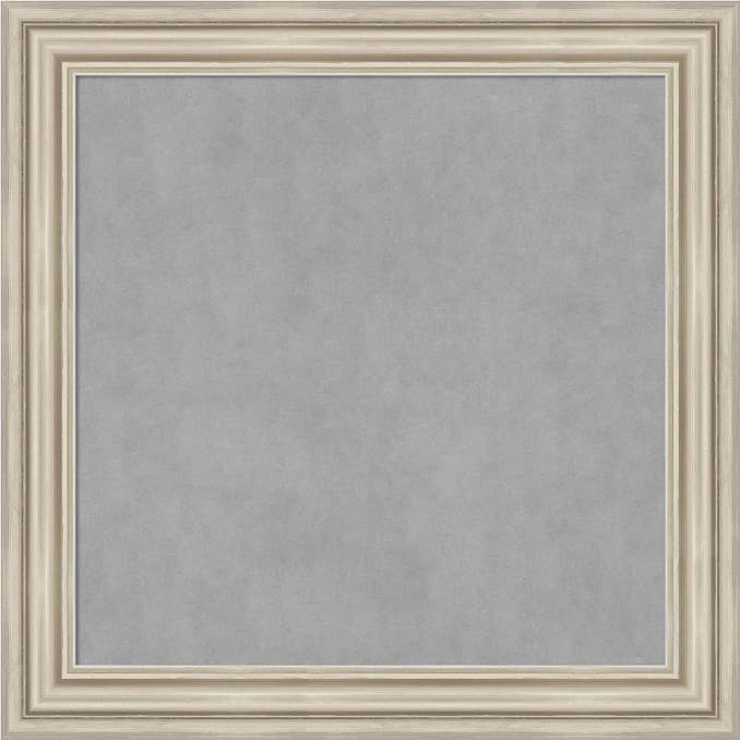 Amanti Art Silver Framed Magnetic Board 30x30 Medium Vision Board by AmantiArt