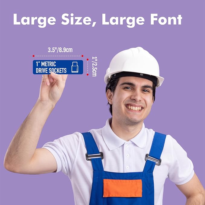 90 PCS Magnetic Toolbox Labels, 82 Pre-Printed & 8 Blanks Large Size Tool Chest - Image 2