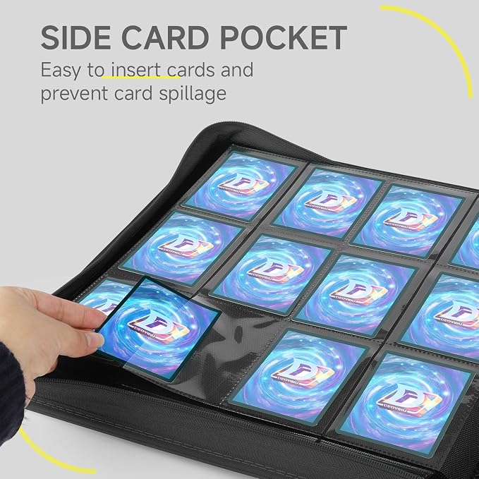 Trading Card Binder with Zip, 12 Pockets Card Binder, 720 Double Sided Pocket - Image 5