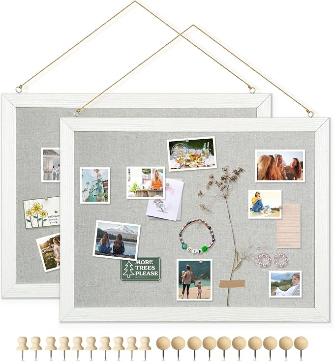 DOLLAR BOSS Cork Boards with Linen 2-Pack 16''X 12'' Cork Board by DOLLARBOSS
